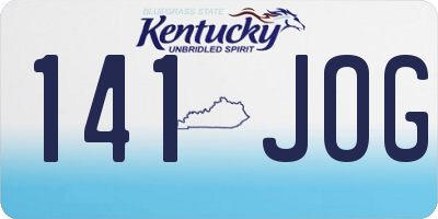 KY license plate 141JOG