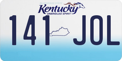 KY license plate 141JOL
