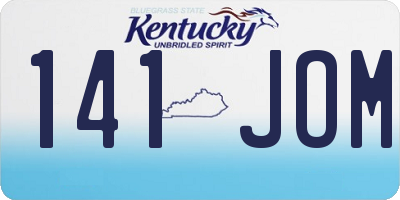 KY license plate 141JOM
