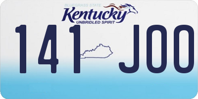 KY license plate 141JOO