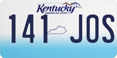 KY license plate 141JOS