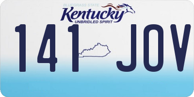KY license plate 141JOV
