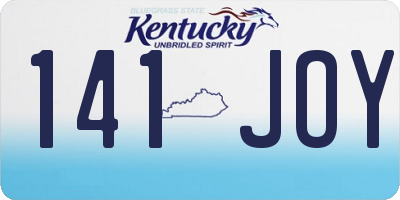 KY license plate 141JOY