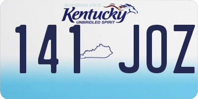 KY license plate 141JOZ