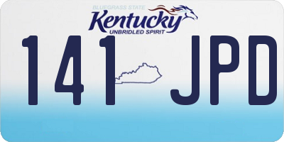 KY license plate 141JPD