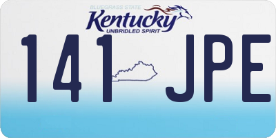 KY license plate 141JPE