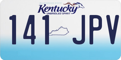 KY license plate 141JPV