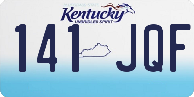 KY license plate 141JQF
