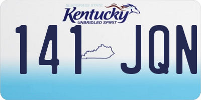 KY license plate 141JQN