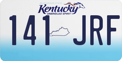 KY license plate 141JRF
