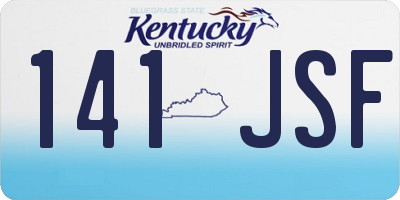 KY license plate 141JSF
