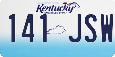 KY license plate 141JSW