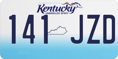 KY license plate 141JZD