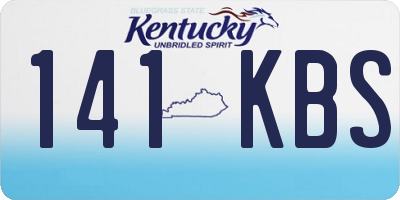 KY license plate 141KBS