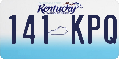 KY license plate 141KPQ