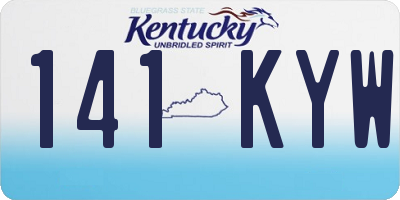 KY license plate 141KYW