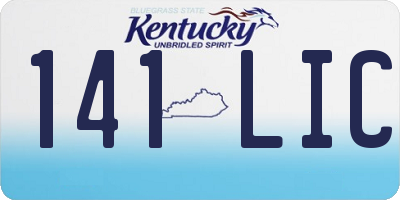 KY license plate 141LIC