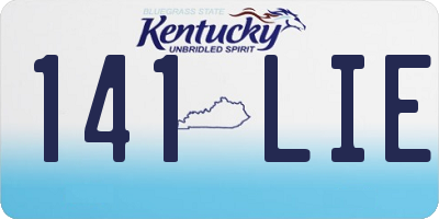KY license plate 141LIE