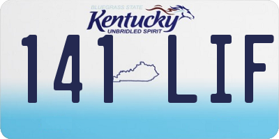 KY license plate 141LIF