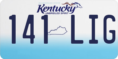 KY license plate 141LIG