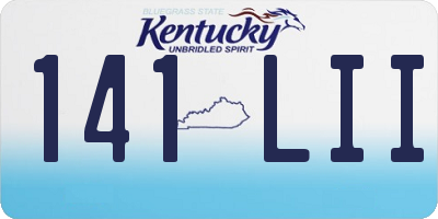 KY license plate 141LII