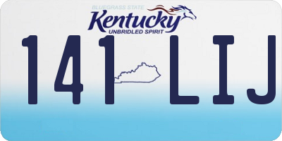 KY license plate 141LIJ
