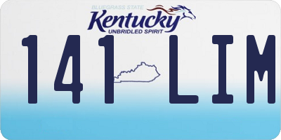 KY license plate 141LIM