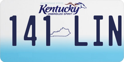 KY license plate 141LIN