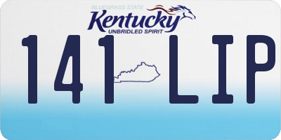 KY license plate 141LIP