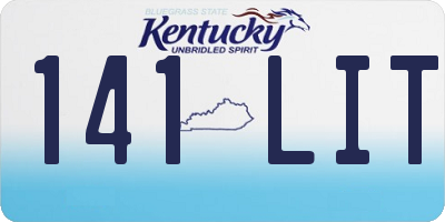 KY license plate 141LIT