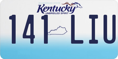 KY license plate 141LIU