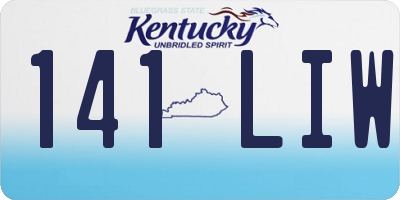 KY license plate 141LIW