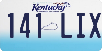 KY license plate 141LIX