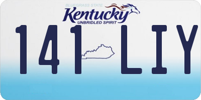 KY license plate 141LIY