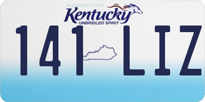 KY license plate 141LIZ
