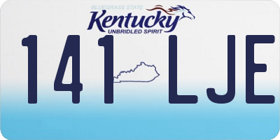 KY license plate 141LJE