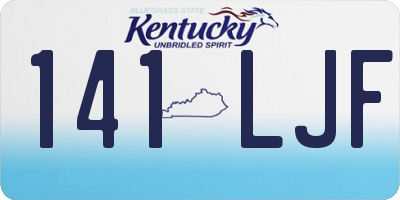 KY license plate 141LJF