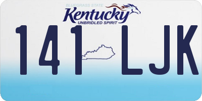 KY license plate 141LJK