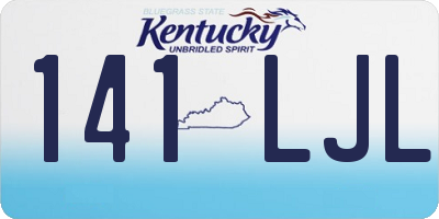 KY license plate 141LJL