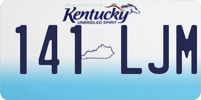 KY license plate 141LJM