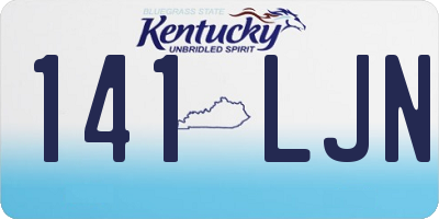 KY license plate 141LJN