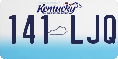 KY license plate 141LJQ