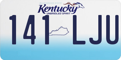 KY license plate 141LJU