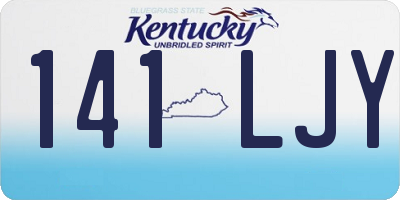 KY license plate 141LJY