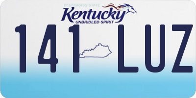 KY license plate 141LUZ