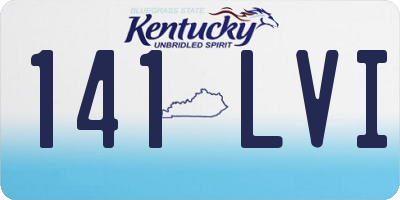 KY license plate 141LVI