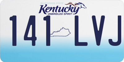 KY license plate 141LVJ