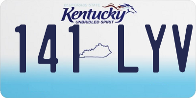 KY license plate 141LYV