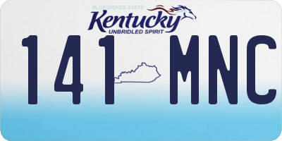 KY license plate 141MNC