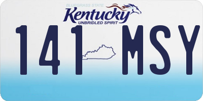 KY license plate 141MSY